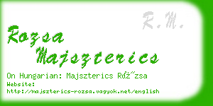 rozsa majszterics business card